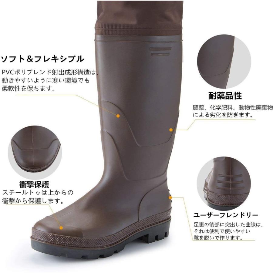 Yiqi ウェーダー ウェーディングシューズ ハイ ウェダー ヒップフェルトウェダー 防水 ラジアル ソール ファッション 釣り 海 田 渓流