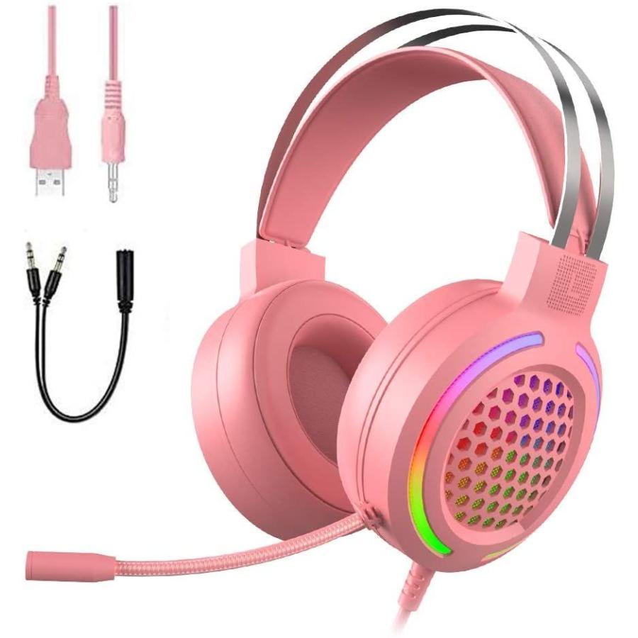 ゲーミング ヘッドセット ヘッドホン ヘッドフォン 有線 3 5mm Usb 軽量 マイク付き 全方向性マイク ゲーム用 ノイズキャンセリン ー品販売