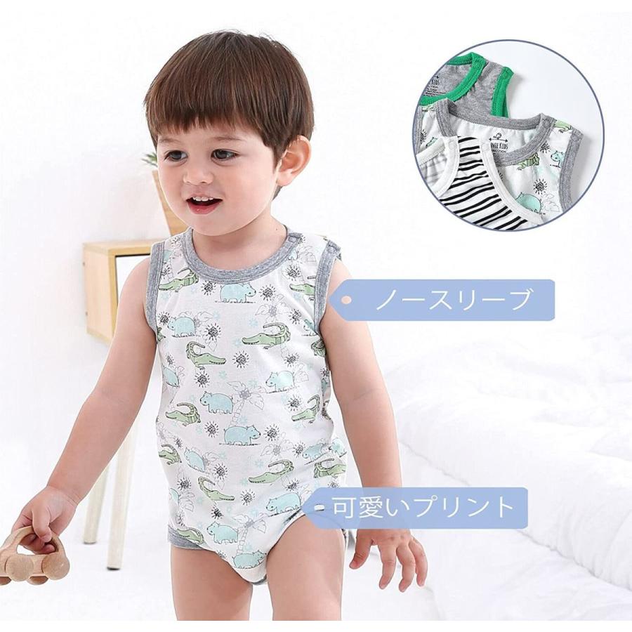 Baby Nest 最旬トレンドパンツ ロンパース 男の子 ベビー服 夏 ノースリーブ セット 新生児服 3枚組 キャミソール 肌着 ボディスーツ 赤ちゃん服