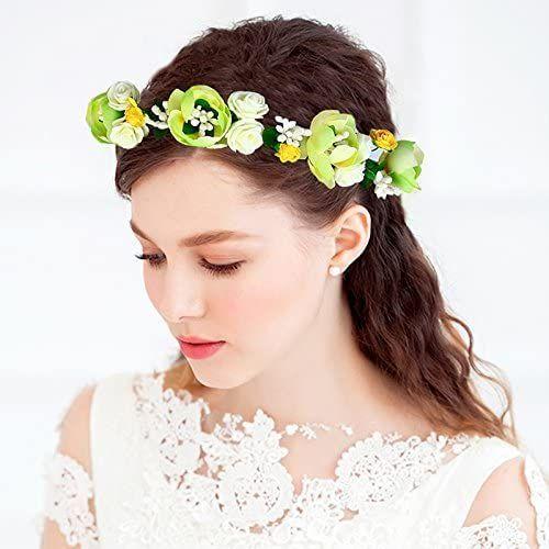 新作人気モデル 花かんむり 花冠 ヘッドドレス 髪飾り コサージュ ウエディング ドレス花冠 Fhkan013gn Westcoastmoke Com