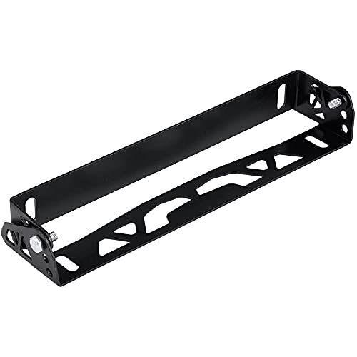 Fogman ナンバーステー 車 ナンバープレート 角度 調整 アルミ ホルダー プレートフレーム 汎用 ブラック 人気新品入荷