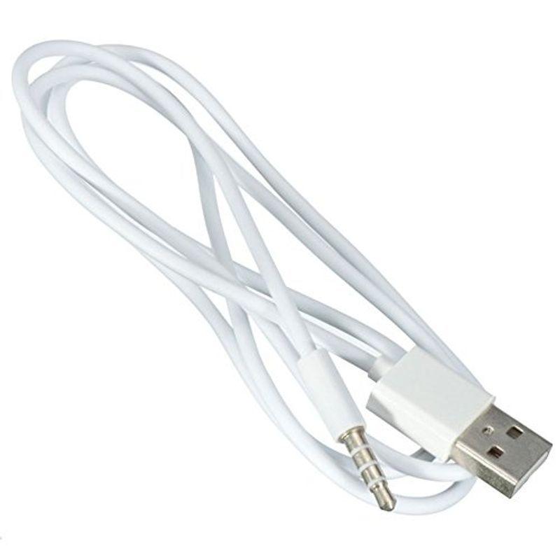 Oak Tech 4極 3.5mm to USB オス 【在庫僅少】 USBケーブ ケーブル ホワイト 充電用 1M 衝撃特価 便利な変換ケーブル＃39