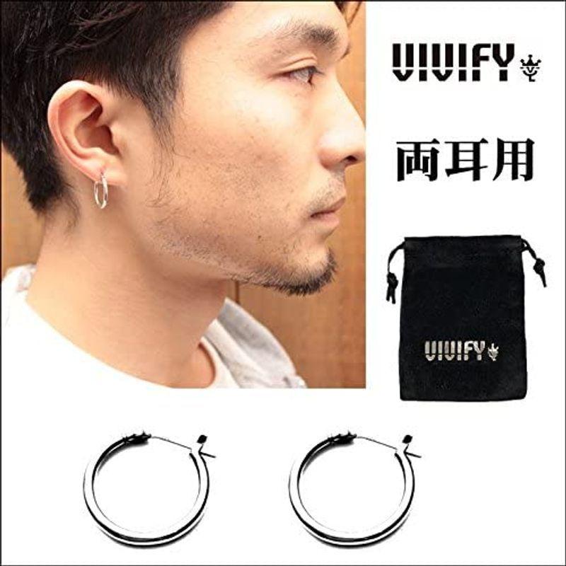 国内正規総代理店アイテム Vivify ビビファイ 2個セット シルバーピアス 両耳用 メンズアクセサリー