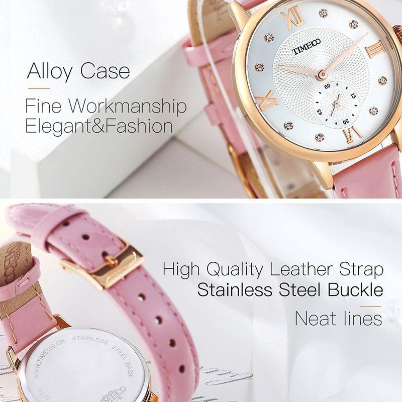 Time100 ローマ数字文字盤 ラインストーン付 ファッション レディース腕時計 Wl ピンク 009 Purpleswallow 通販 Yahoo ショッピング
