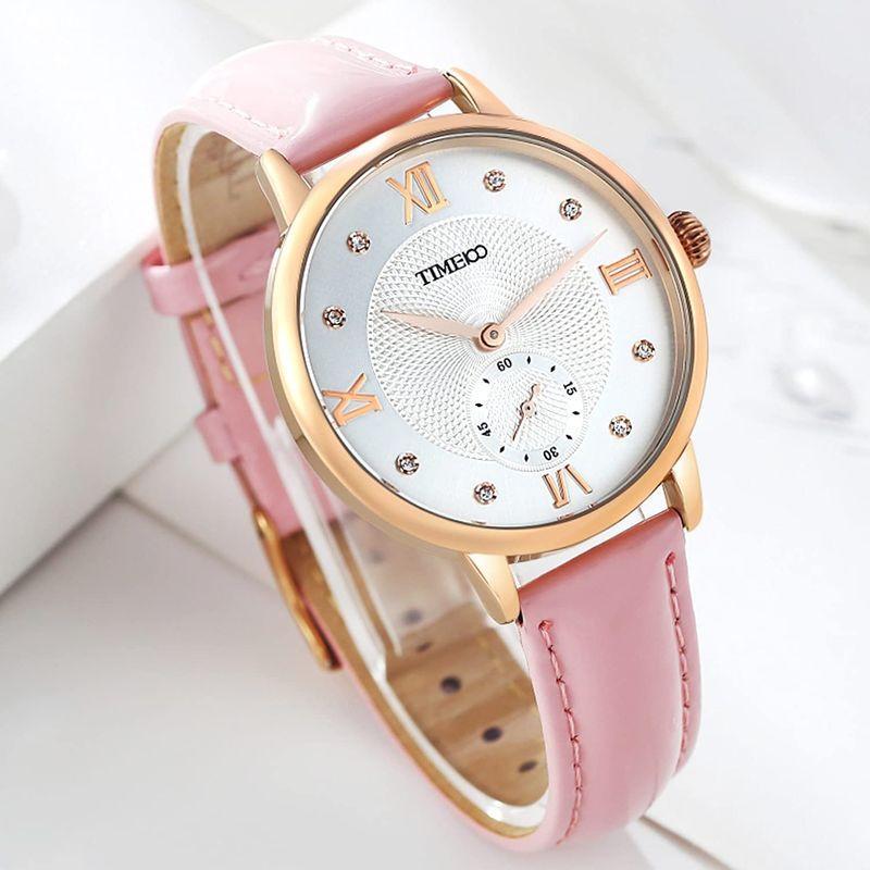 Time100 ローマ数字文字盤 ラインストーン付 ファッション レディース腕時計 Wl ピンク 009 Purpleswallow 通販 Yahoo ショッピング