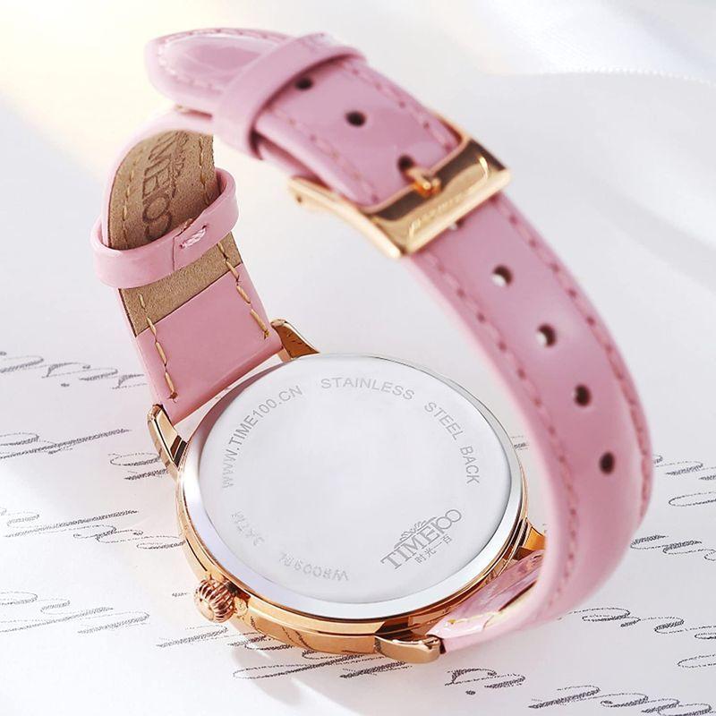 Time100 ローマ数字文字盤 ラインストーン付 ファッション レディース腕時計 Wl ピンク 009 Purpleswallow 通販 Yahoo ショッピング