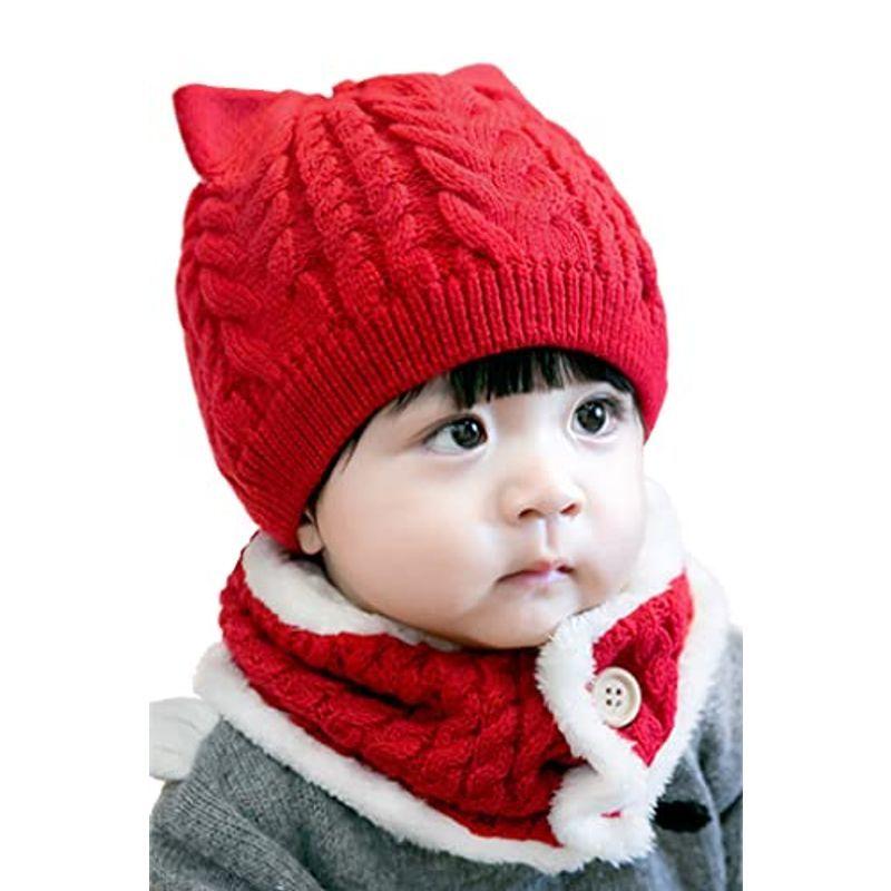 あったかセット 冬春 おしゃれ ネックウォーマー ベビー 帽子 赤ちゃん帽子 かわいい ニット 赤ちゃん 子ども マフラー あかちゃん ぼうし くま