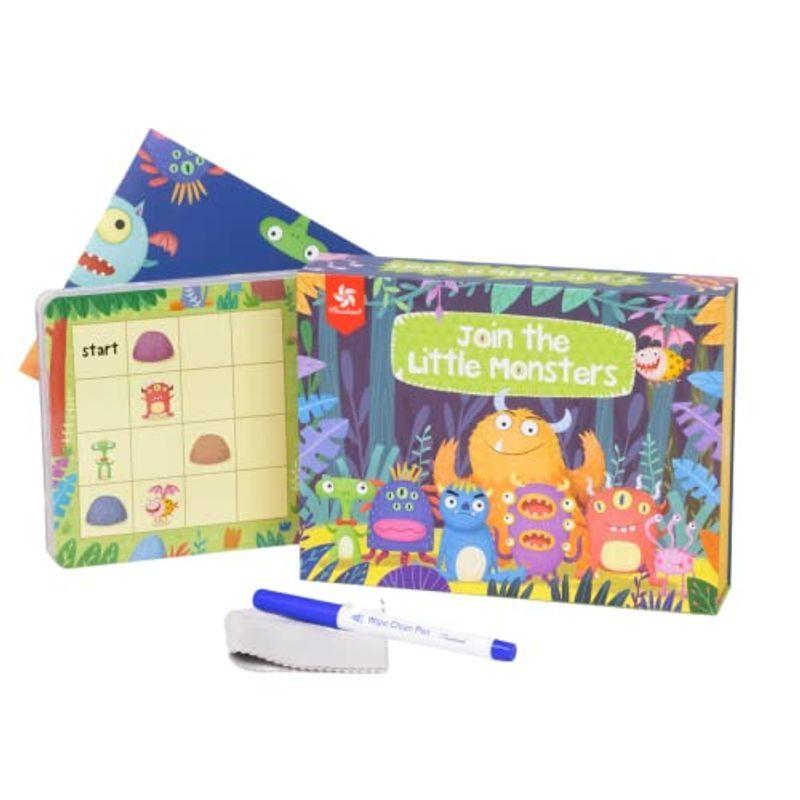 通販 人気 知と育 Pinwheel ピンウィール 一筆書きモンスターズ 描いて消せる観察ゲーム 正規輸入品 かわいい イラスト 知育玩具 ボードゲーム Www We Job Com