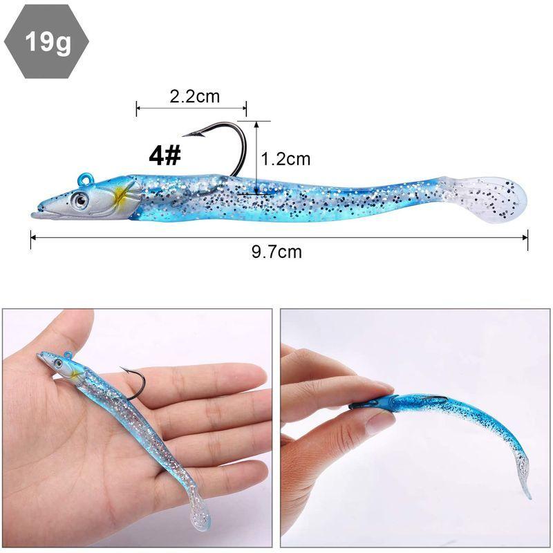 Colorgo ソフトルアー ワーム ジグヘッド シンキングルアー 10g 19g 24g シーバス ヒラメ マゴチ 青物 マグロ ヒラメ Purpleswallow 通販 Yahoo ショッピング