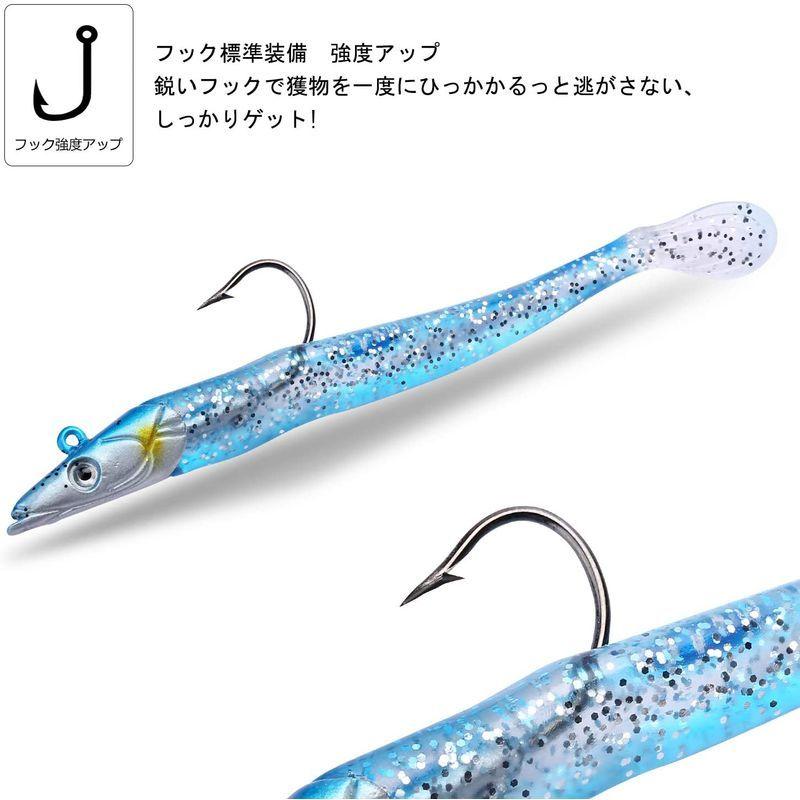 Colorgo ソフトルアー ワーム ジグヘッド シンキングルアー 10g 19g 24g シーバス ヒラメ マゴチ 青物 マグロ ヒラメ Purpleswallow 通販 Yahoo ショッピング