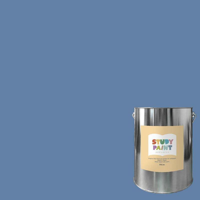 壁紙屋本舗 ペンキ 青 壁紙の上から塗るペンキ 水性塗料 ブルーグレー ブルーグレー 青 灰 紺 ペンキ 塗料 つや消し 約24平米 マット Purpleswallow ドルフィン 279 4l 6畳