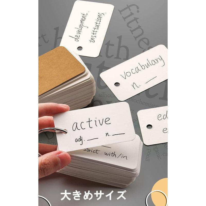 素晴らしい外見 単語帳 単語カード 暗記カード 大きめ リング 英語 中学 学習帳 テスト メモ帳 暗記効率アップ 漢字 試験 検定50枚 5冊25 Digio Com Ar