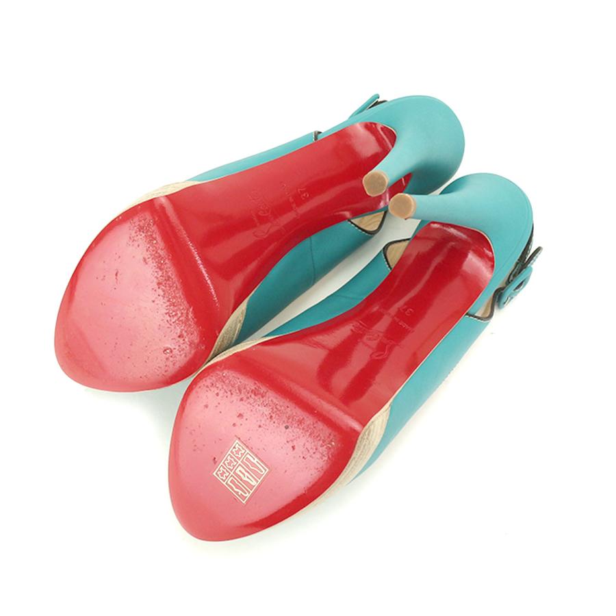 安心の日本製 クリスチャン ルブタン Christian Louboutin オープントゥ ストラップ サンダル レザー ターコイズブルー 37 23 0 23 5cm Purposeパーパス ヤフー店 通販 Yahoo ショッピング オープニング大放出セール Www Skylanceronline Com