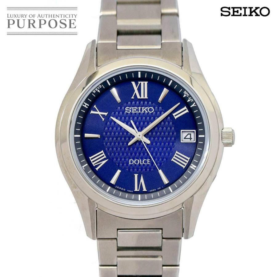 セイコー Seiko ドルチェ Sadz197 7b24 0bm0 ソーラー電波 メンズ 腕時計 デイト ブルー 文字盤 チタン ウォッチ Purposeパーパス ヤフー店 通販 Yahoo ショッピング