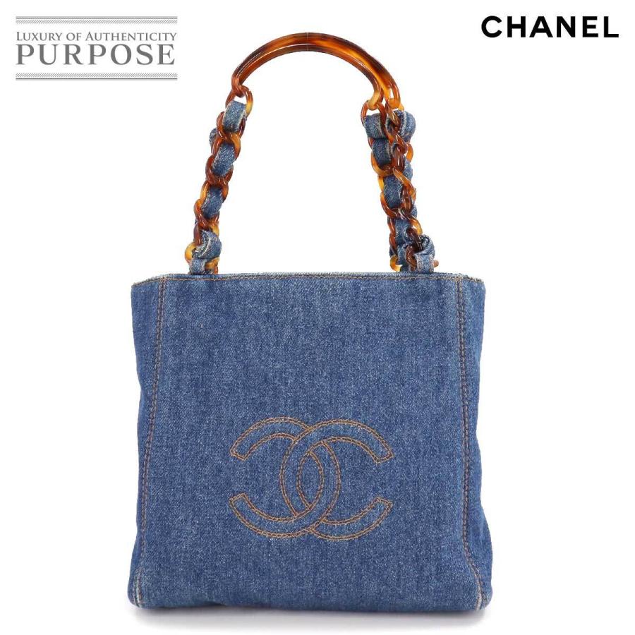 かわいい新作 デニム Chanelシャネル べっ甲 バッグ トート チェーン ココマーク トートバッグ Luhacovice Cz