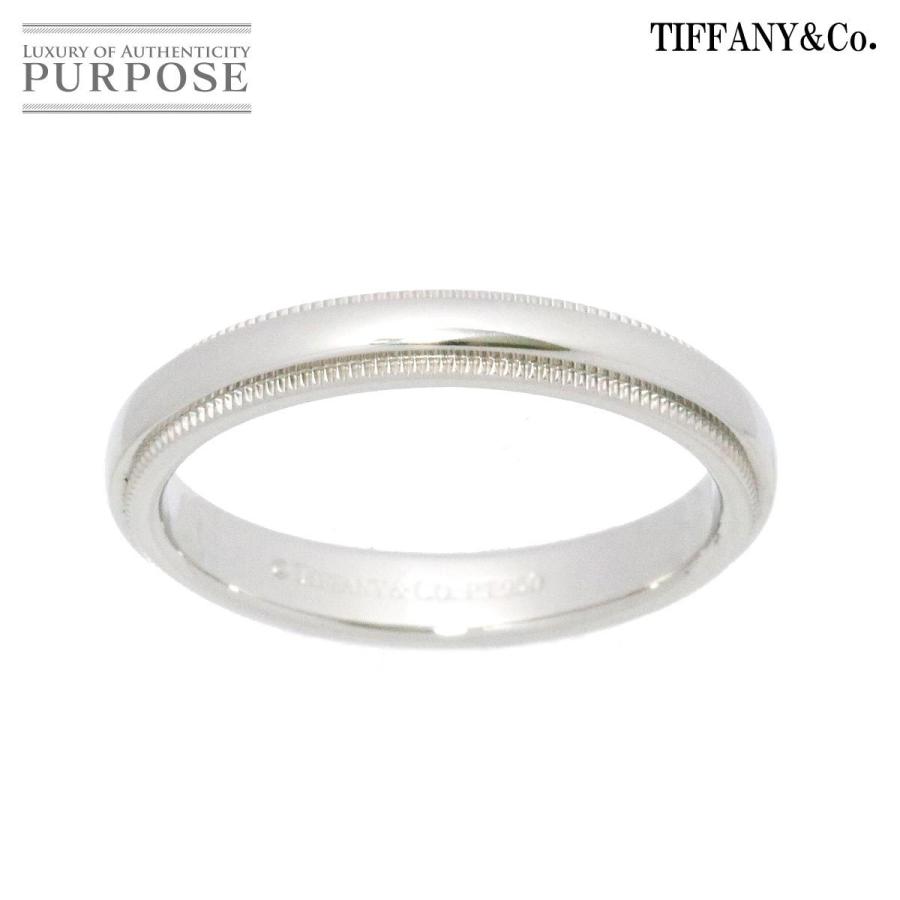 コンビニ受取対応商品 ティファニー ミルグレイン バンド 14号 リング Pt950 幅3mm プラチナ 指輪 Tiffany Co 進化版 Skylanceronline Com