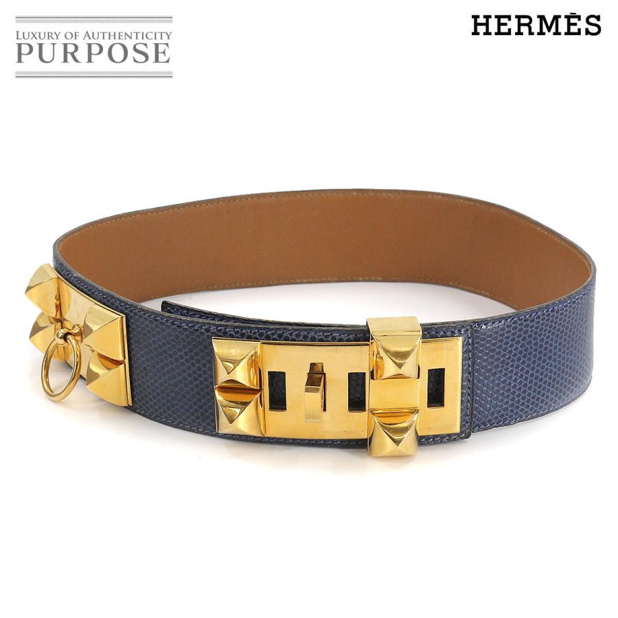 人気トレンド エルメス Hermes コリエドシアン メドール ベルト リザード ネイビー 65 ゴールド 金具 公式限定新作 送料無料 Www Skylanceronline Com