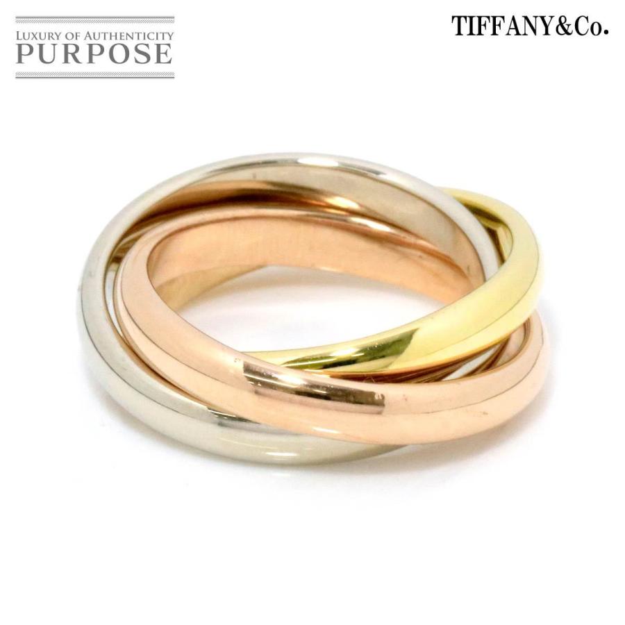 在庫限り ティファニー Tiffany Co 3バンド リング 7 5号 K14yg Wg Pg 3連 スリーゴールド 3カラー トリニティ 14金 585 指輪 新品即決 Www Skylanceronline Com
