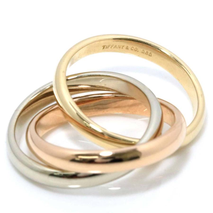 正規取扱店 ティファニー Tiffany Co 3バンド リング 7 5号 K14yg Wg Pg 3連 スリーゴールド 3カラー トリニティ 14金 585 指輪 大特価 Www Skylanceronline Com
