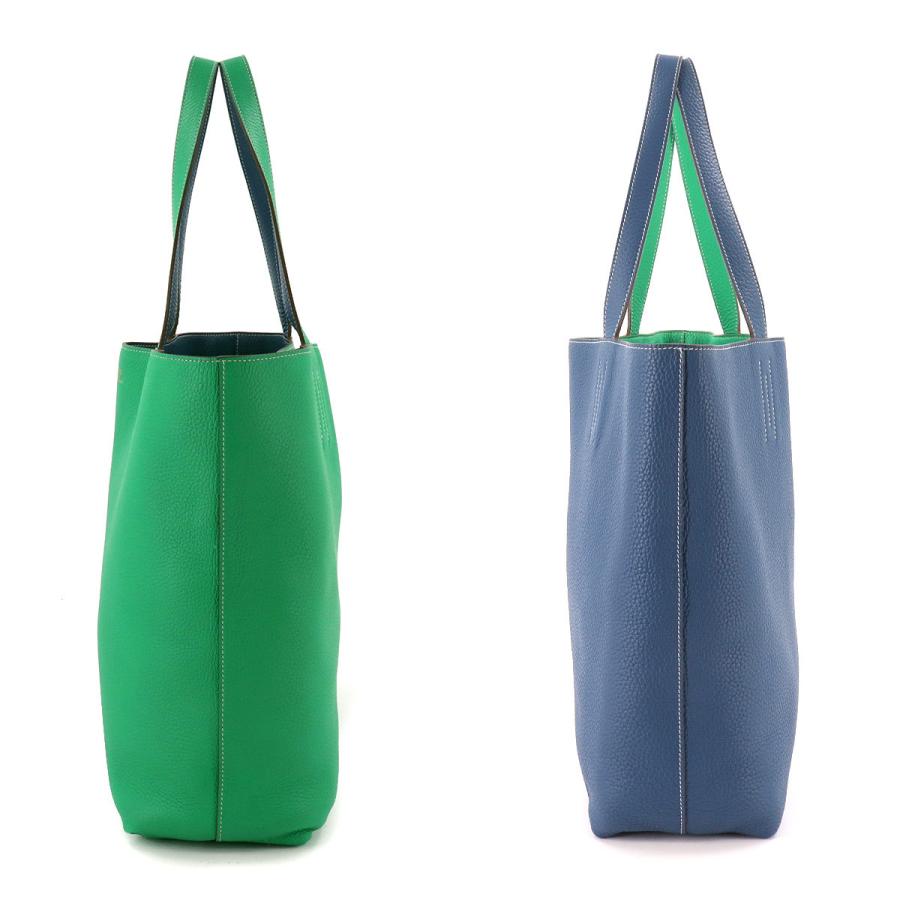 宅配 トート 36 ドゥブルセンス エルメス バッグ 36 Sens Double リバーシブル ミント ブルータラサ トリヨンクレマンス バッグ トート 36 ドゥブルセンス Hermes エルメス 新品同様 トリヨン バッグ