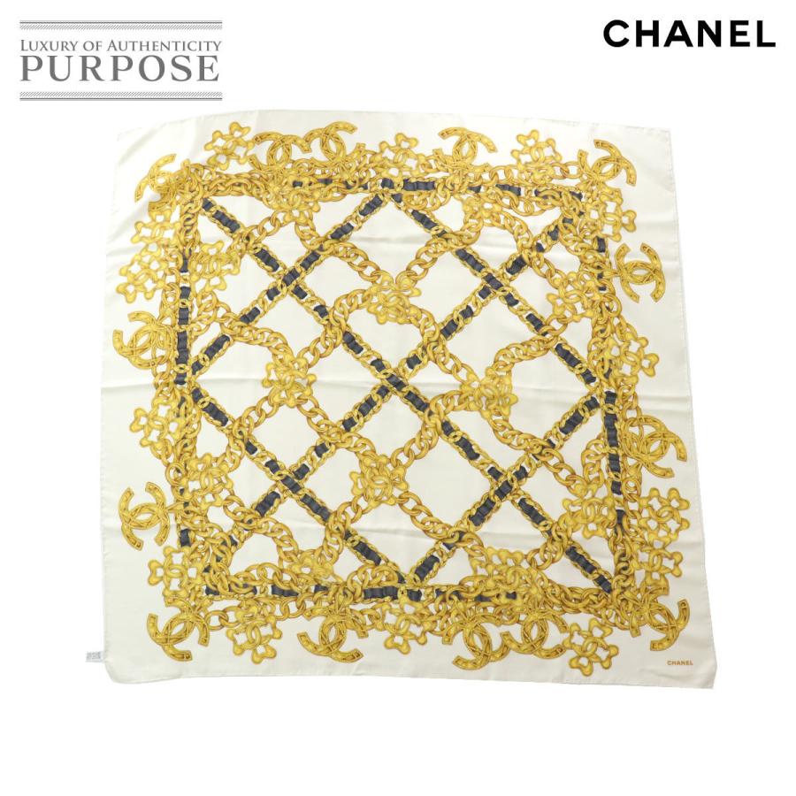 ○人気の中古品○ シャネル スカーフ シルク100％ 正方形 CHANEL