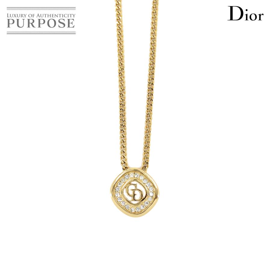 売れ筋オンライン Christian Dior ゴールド　ストーン　CDロゴ　ネックレス ネックレス