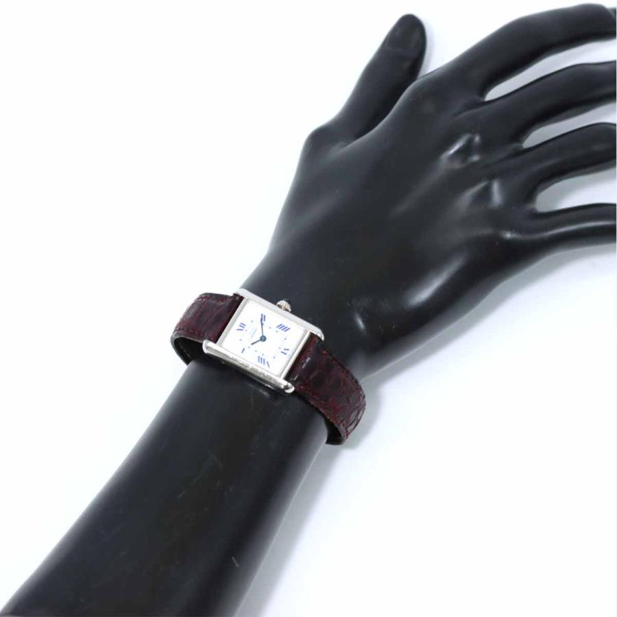 カルティエ Cartier マストタンクM W1014054 レディース 腕時計 SV925 ロゴ ホワイト 文字盤 クォーツ ウォッチ Must Tank M 90148341 :90148341:PURPOSEパーパス・ヤフー店 通販 カルティエ マストタンク シルバー ブルー W1014054