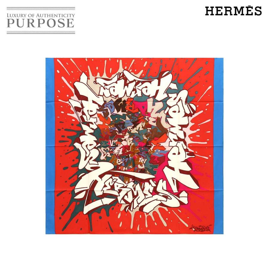 HERMES KONGO カレ90 グラフィティー スカーフ-