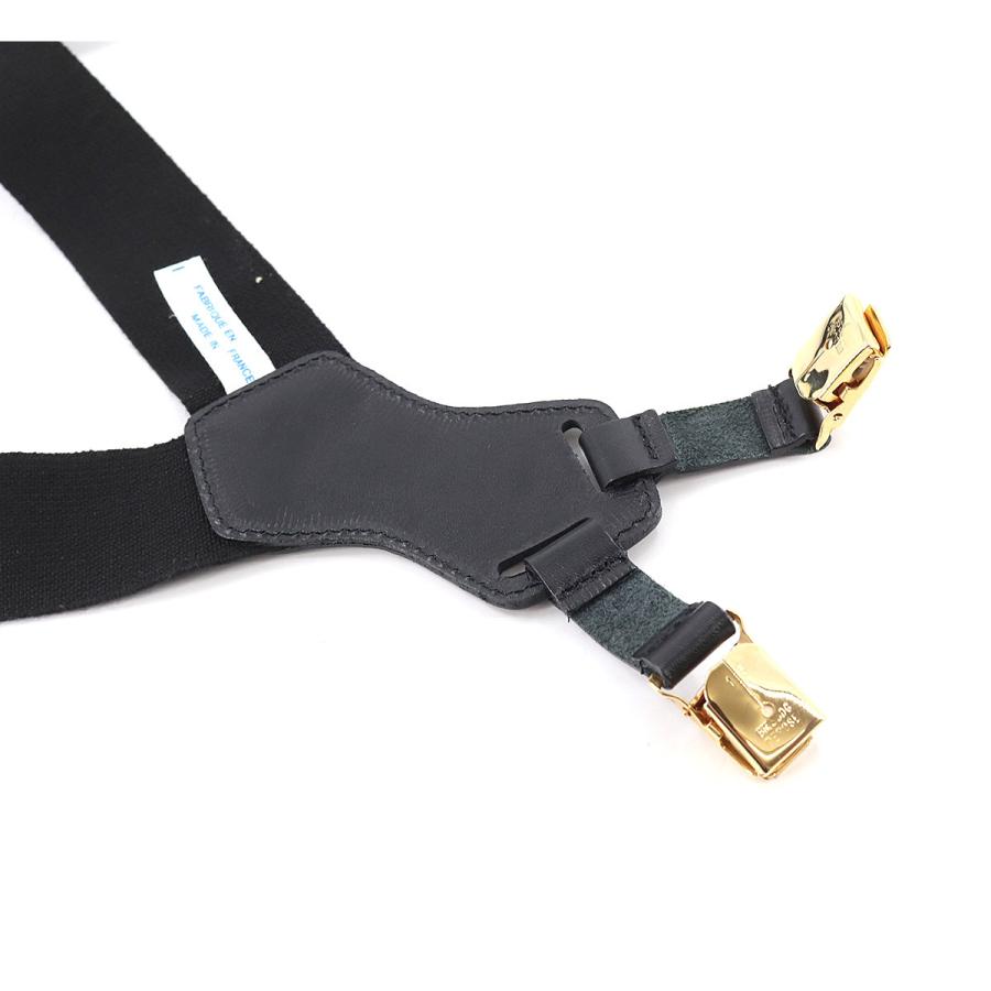 新品同様 シャネル CHANEL サスペンダー ロゴ キャンバス レザー ブラック ホワイト ゴールド 金具 ヴィンテージ Suspender 90152459|purpose-inc|06