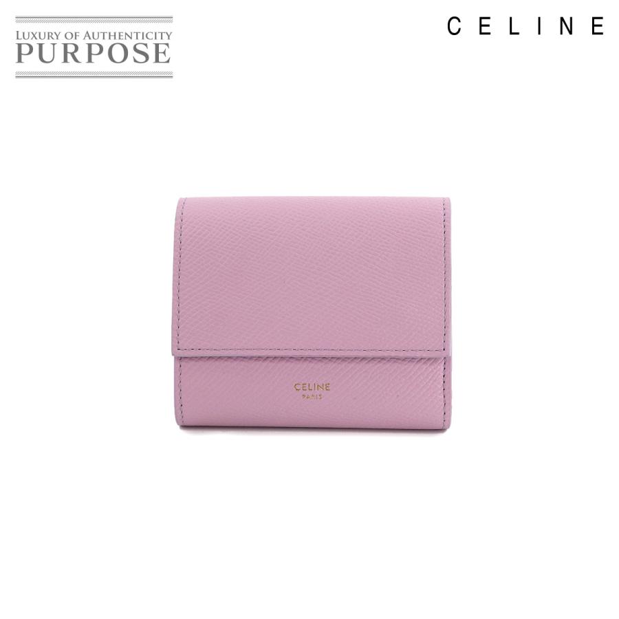 セリーヌ ミニ財布 スモールトリフォールド ピンク-