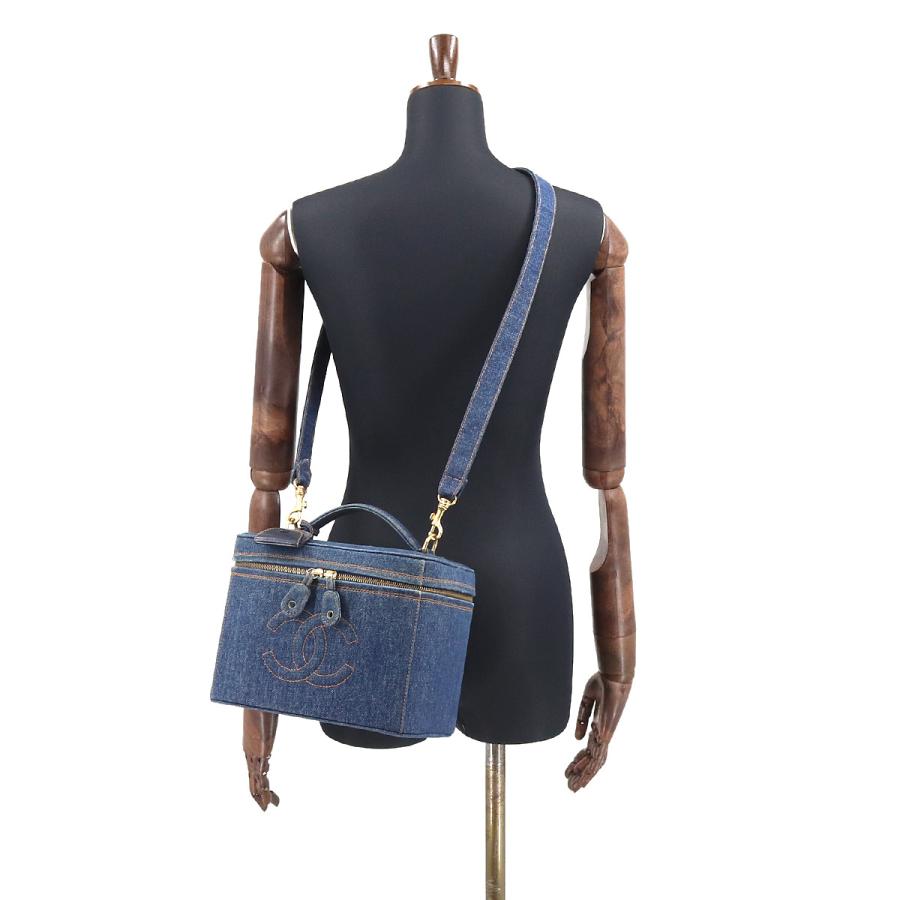 シャネル CHANEL バニティ 2way ハンド ショルダー バッグ デニム 