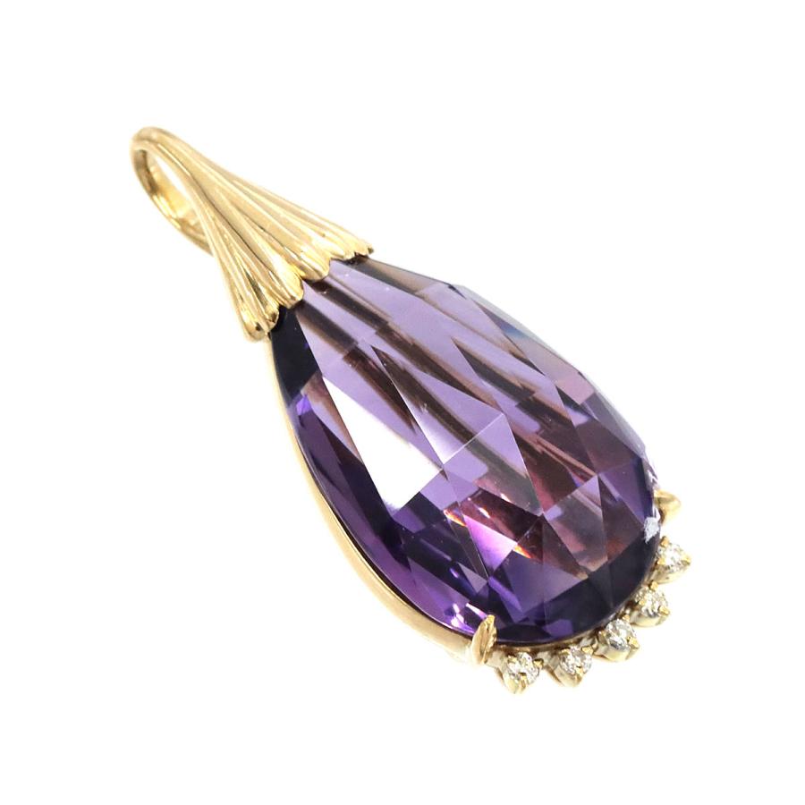 サザンクロス Southern Cross ペンダント トップ アメジスト 27.06ct ダイヤ 0.11ct K18 YG イエロー