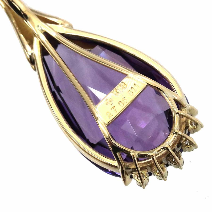 サザンクロス Southern Cross ペンダント トップ アメジスト 27.06ct ダイヤ 0.11ct K18 YG イエロー