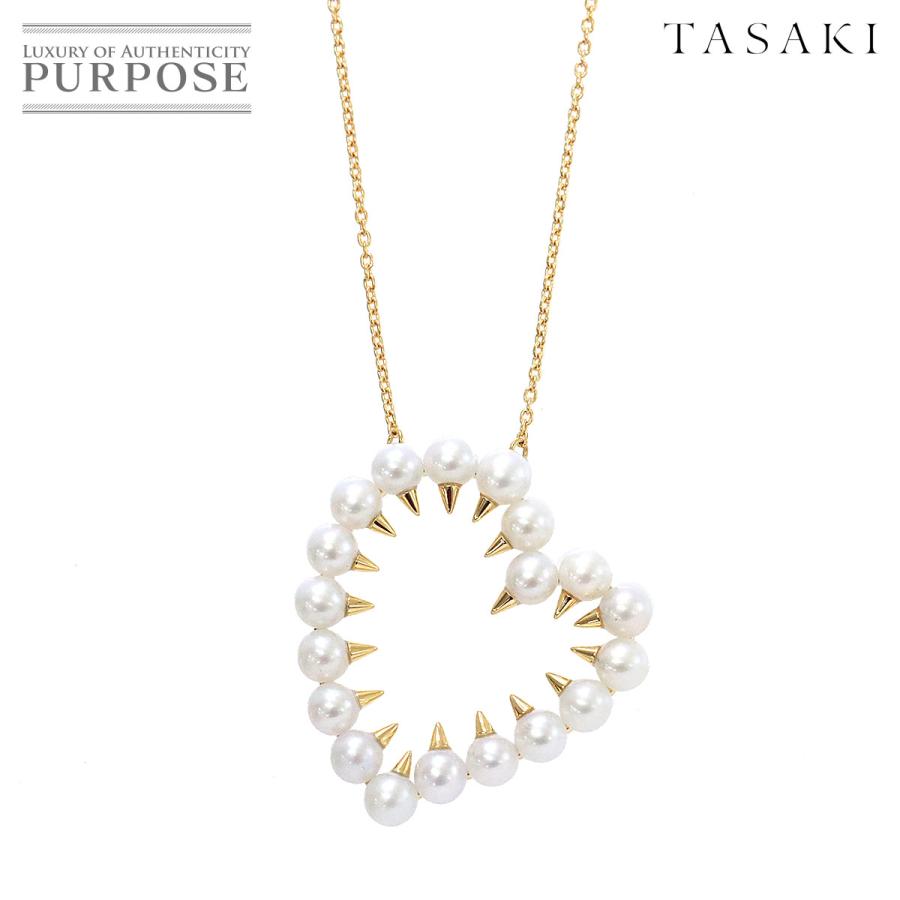 タサキ TASAKI デインジャー ハート ベビーパール 3.73.8mm ネックレス 50cm K18 YG イエローゴールド 750