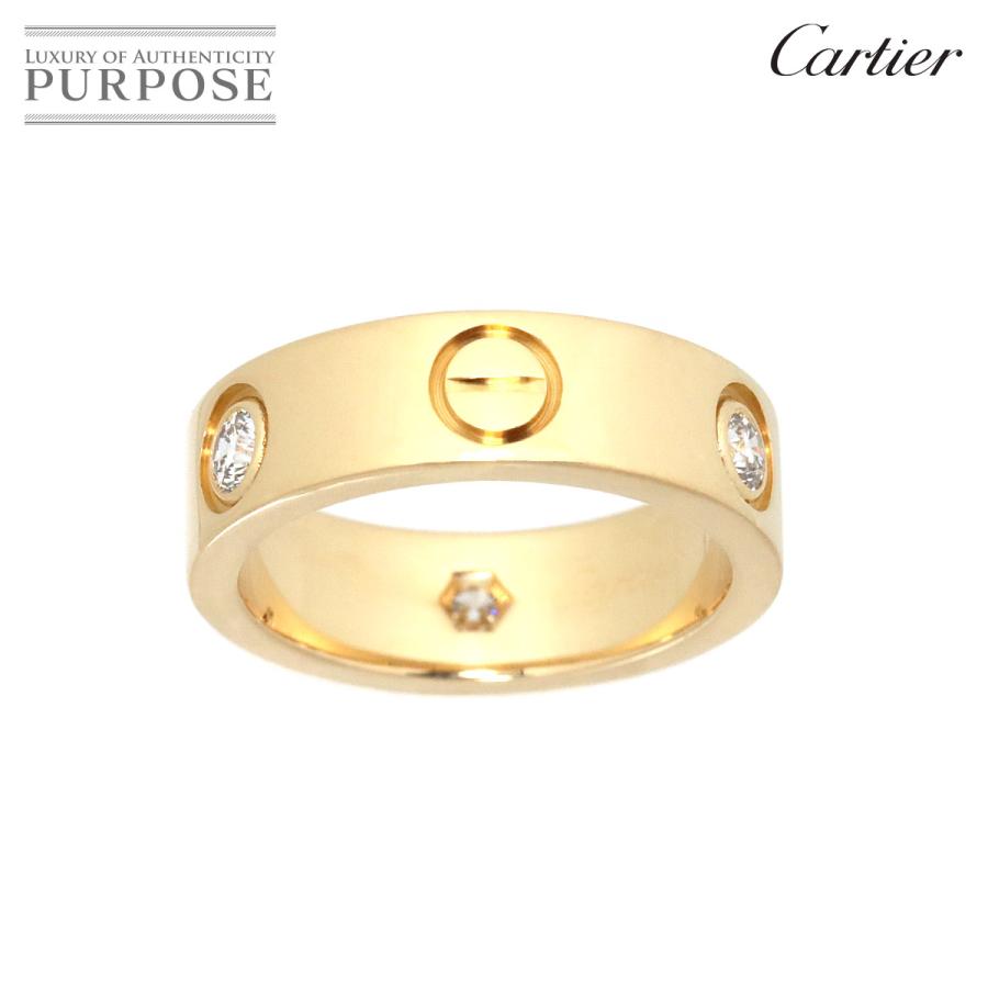 カルティエ Cartier ラブ ハーフ ダイヤ 3P リング #48 K18 YG イエローゴールド 750 指輪 LOVE Ring  90181522 :90181522:PURPOSEパーパス・ヤフー店 - 通販 - Yahoo!ショッピング