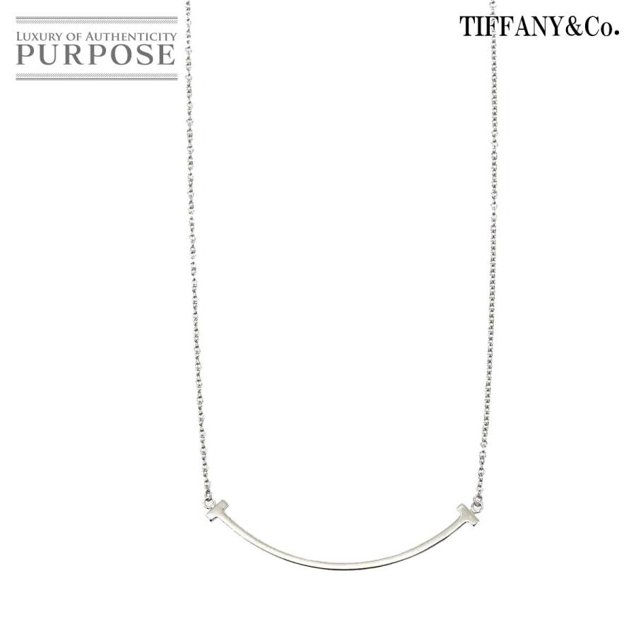 ティファニー TIFFANY&Co. T スマイル ネックレス 46cm スモール K18