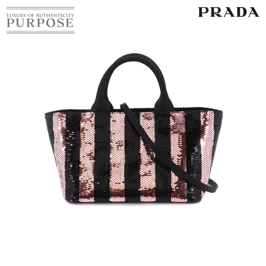 未使用 展示品 プラダ PRADA スパンコール カナパ ミニ 2way ハンド ショルダー バッグ ネロ チプリア サテン 1BA038  90183886 :90183886:PURPOSEパーパス・ヤフー店 - 通販 - Yahoo!ショッピング