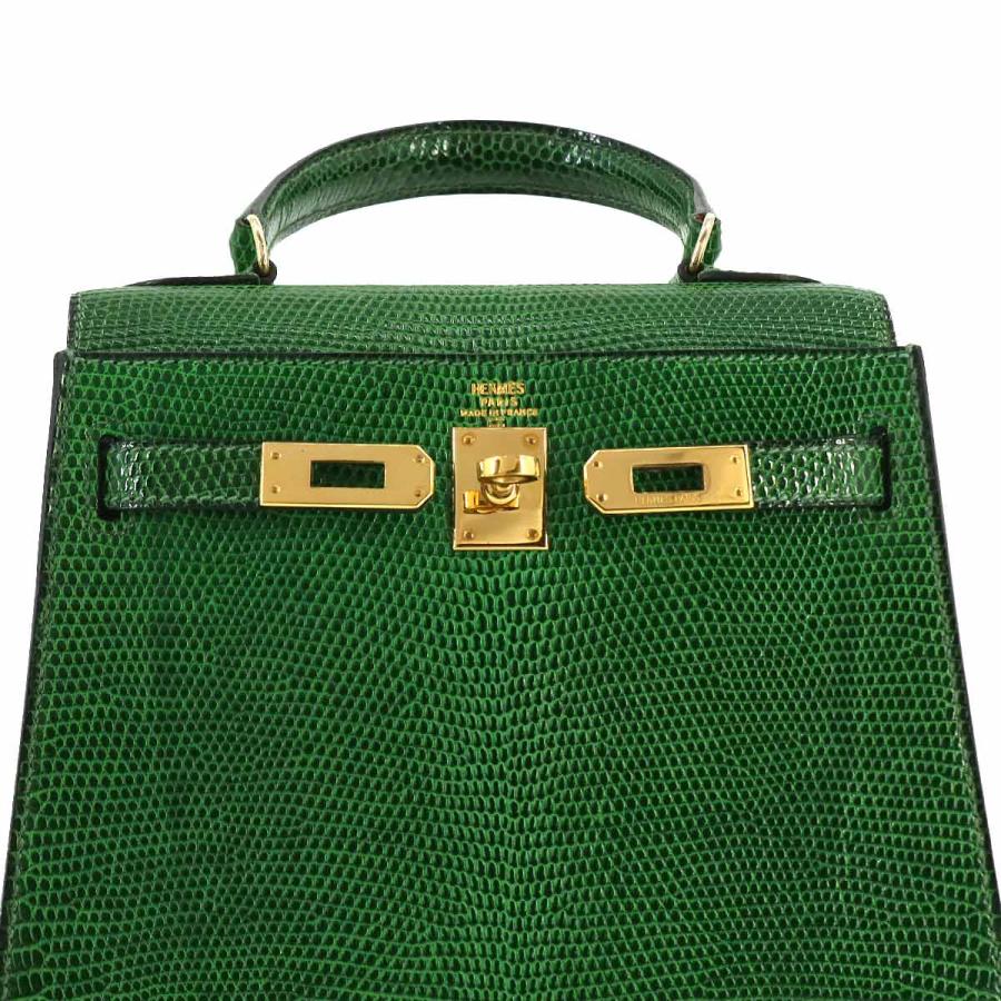 エルメス バッグ ミニケリー 2way ハンド ショルダー バッグ リザード ヴェールモワイヤン レディース 90184158 【中古】ブランド HERMES（エルメス） ミニケリー 2way ハンド ショルダー バッグ