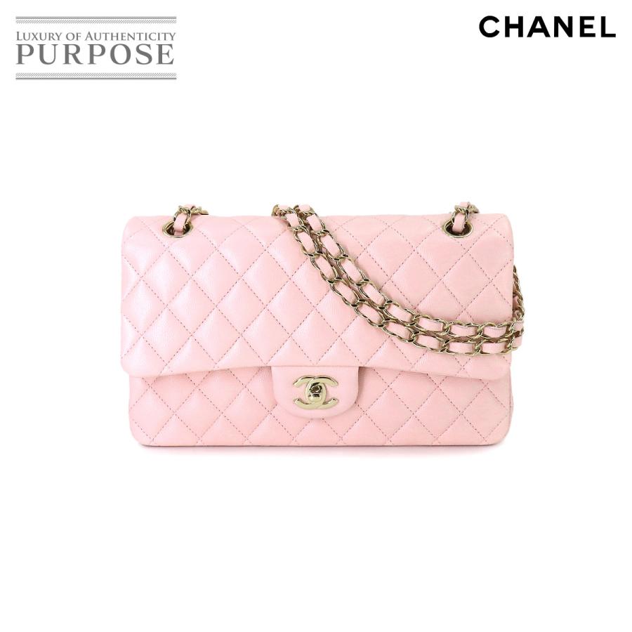 公式 CHANEL Wフラップ ダブルチェーン ショルダーバッグ マトラッセ