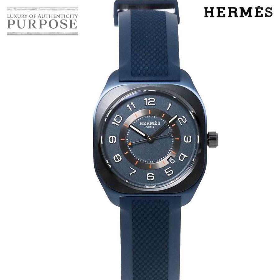 未使用 展示品 エルメス HERMES H08 SP1 744 メンズ 腕時計 ブルー 
