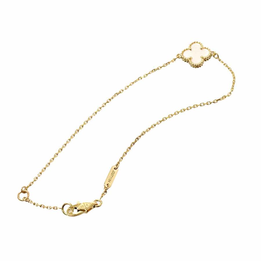 ヴァンクリーフ & アーペル VCA スウィートアルハンブラ シェル ブレスレット K18 YG 750 Sweet Alhambra