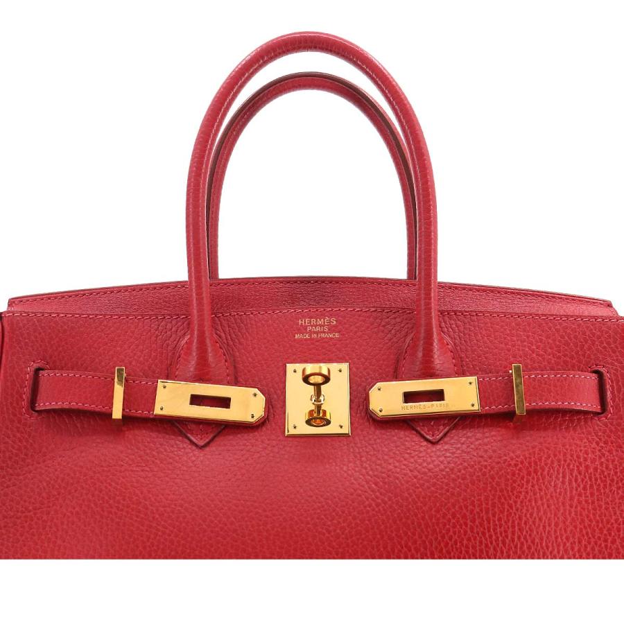 HERMES エルメス バーキン30 ハンド バッグ アルデンヌ ルージュヴィフ 
