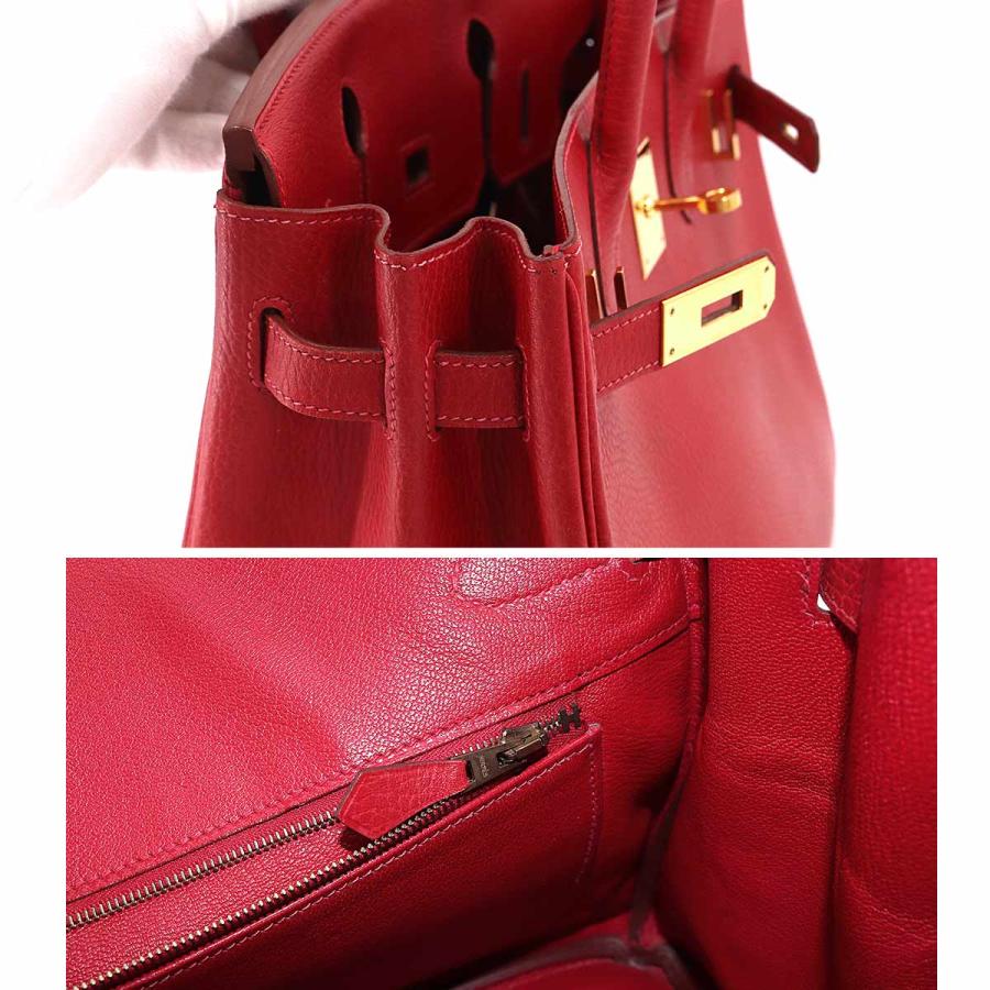 HERMES エルメス バーキン30 ハンド バッグ アルデンヌ ルージュヴィフ 