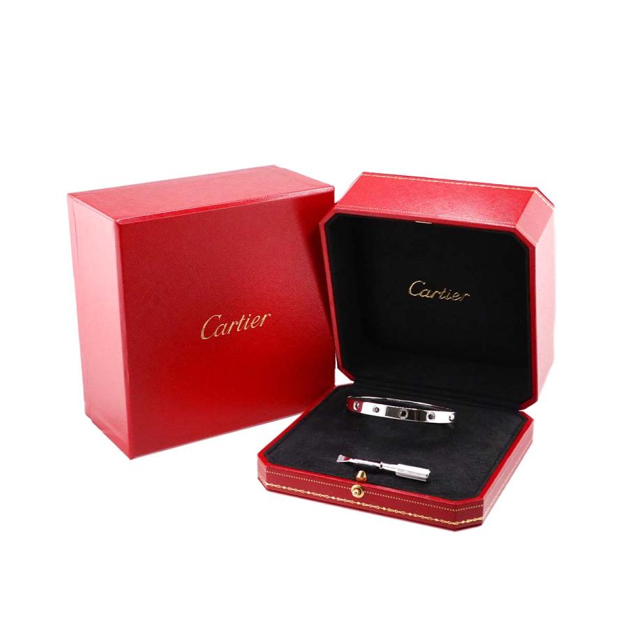 カルティエ Cartier ラブ ブレス #17 サファイヤ K18 WG ホワイトゴールド 750 ブレスレット バングル Love Bracelet 90209348｜purpose-inc｜08