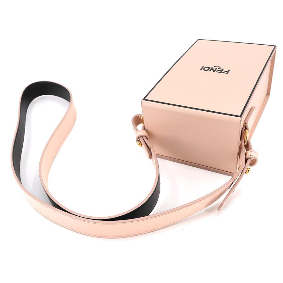 新品同様 フェンディ FENDI ボックス型 ショルダー バッグ レザー 