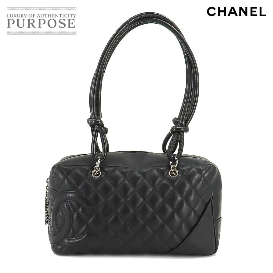 シャネル CHANEL カンボンライン ボーリング ショルダー バッグ レザー ブラック A25171 Cambon Bowling Bag