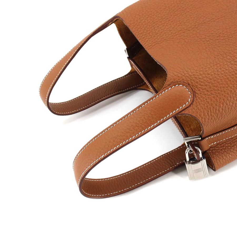 新品 未使用 エルメス HERMES ピコタンロック PM ハンド バッグ トリヨンクレマンス ゴールド B刻印 シルバー 金具