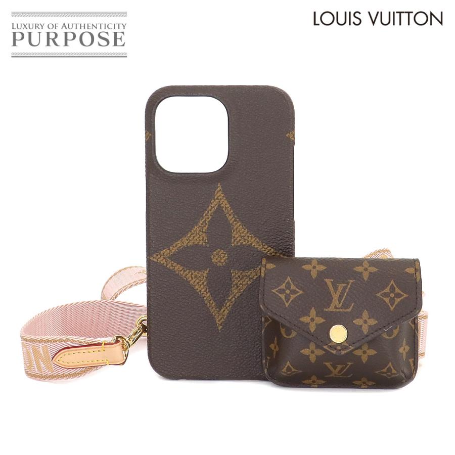 未使用 展示品 ルイ ヴィトン LOUIS VUITTON ジャイアントモノグラム IPHONE バンパー オン ストラップ 13PRO