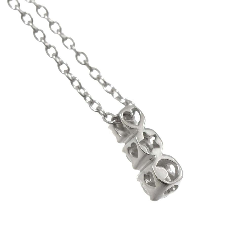 Ponte Vecchio ポンテヴェキオ ダイヤ 0.22ct ネックレス 40cm K18 WG 
