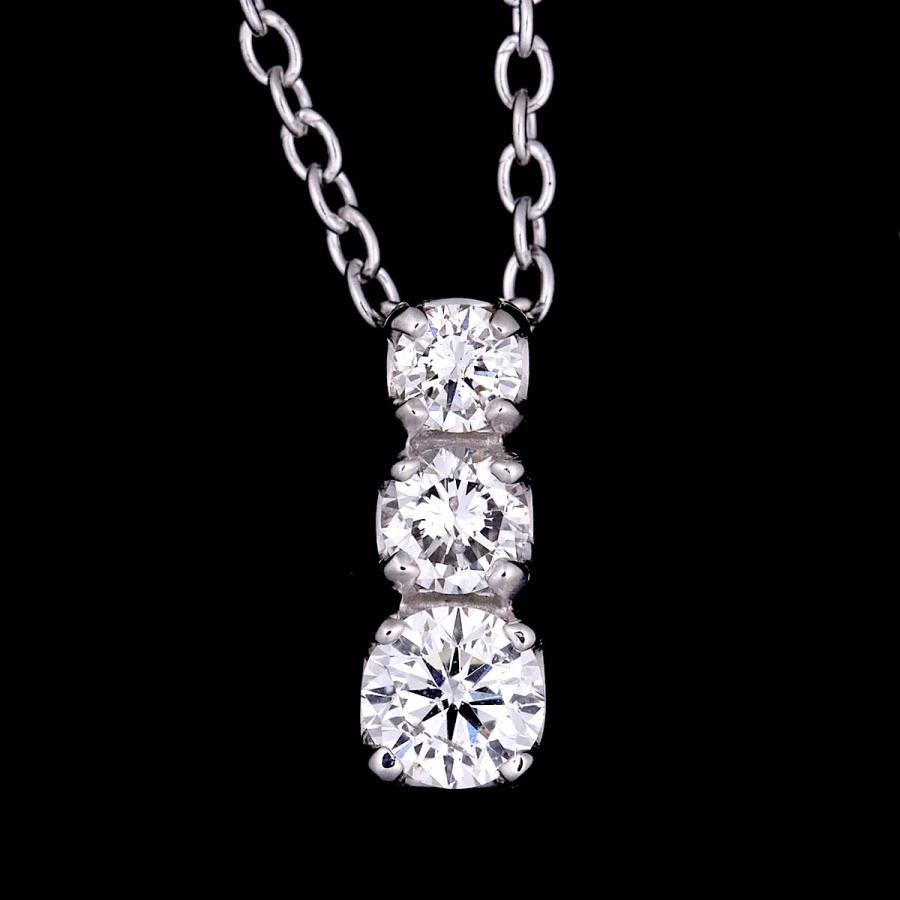 Ponte Vecchio ポンテヴェキオ ダイヤ 0.22ct ネックレス 40cm K18 WG 